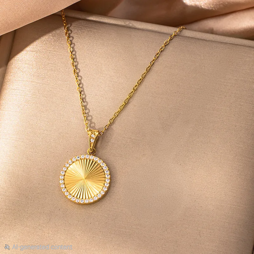 Celestial Halo Necklace for Women - 18K Gold Plated