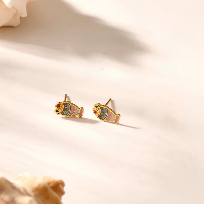 Frosty Sundae Earrings for Kids - 18K Gold Plated