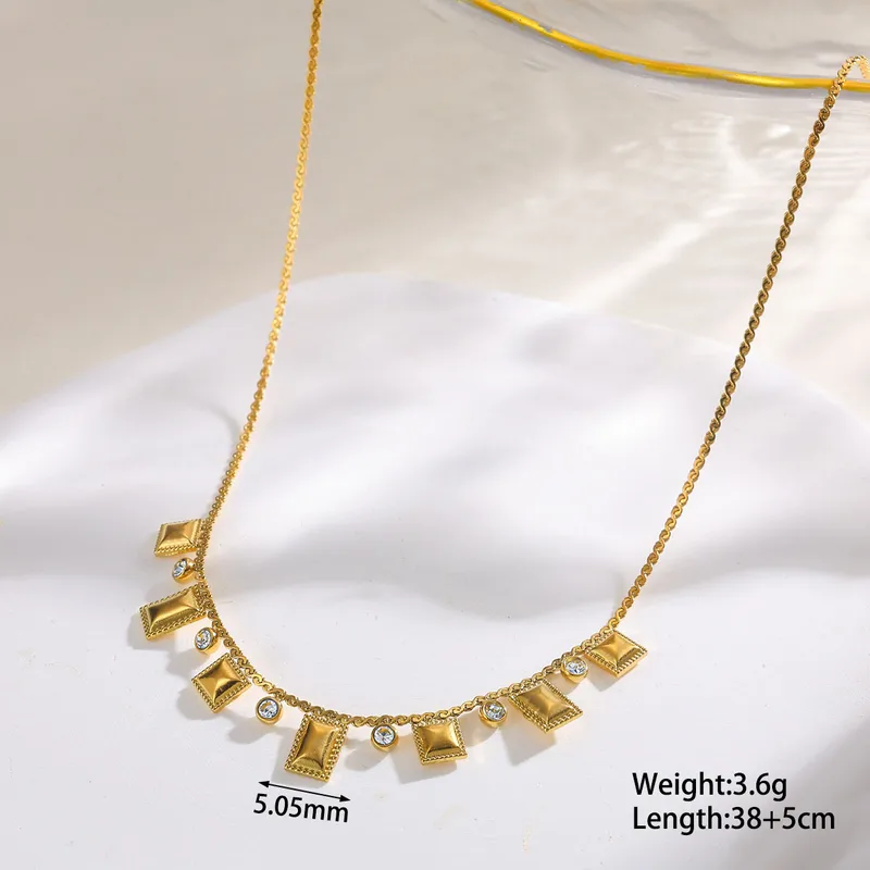 Prism Drop Necklace For Women - 18K Gold Plated