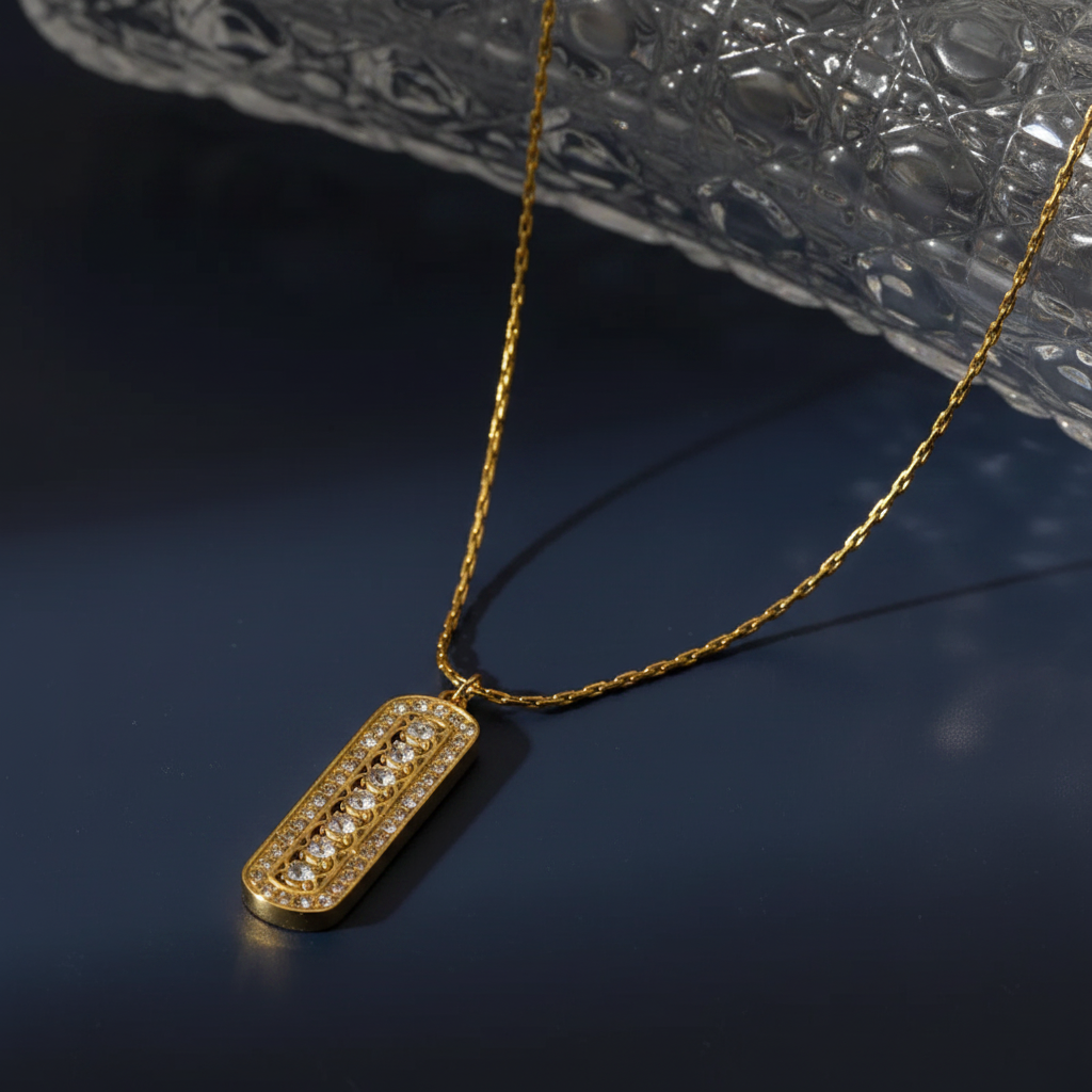 Crystal Radiance Necklace For Women - 18K Gold Plated