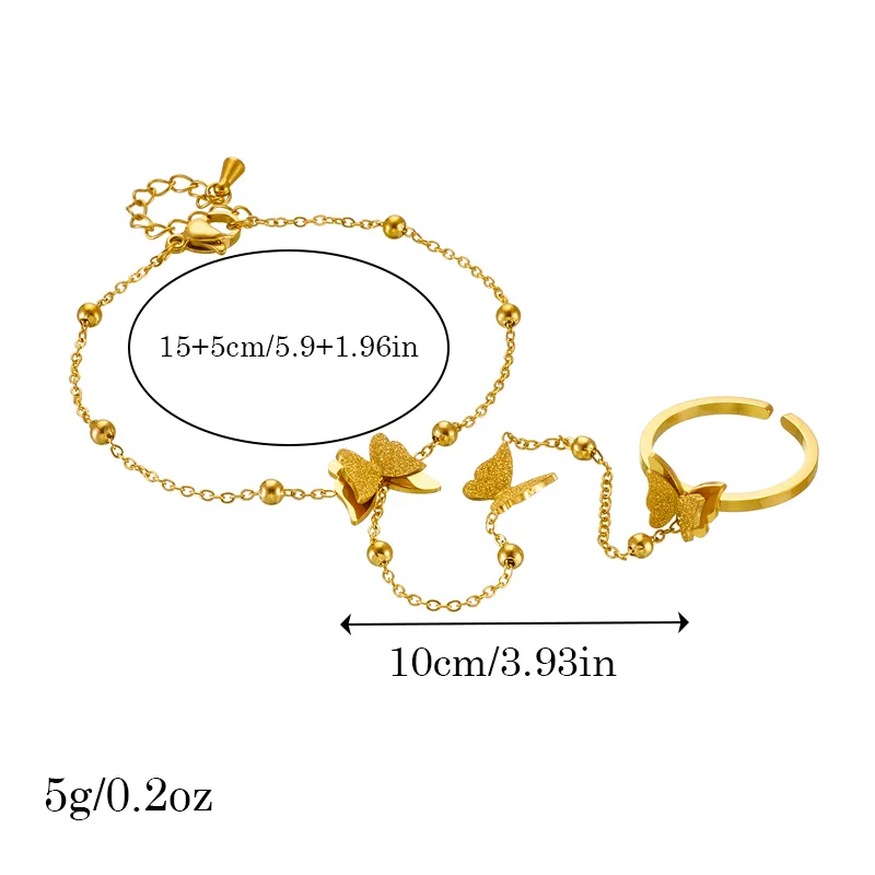 Mariposa Gold Hand Chain for Women - 18K Gold Plated