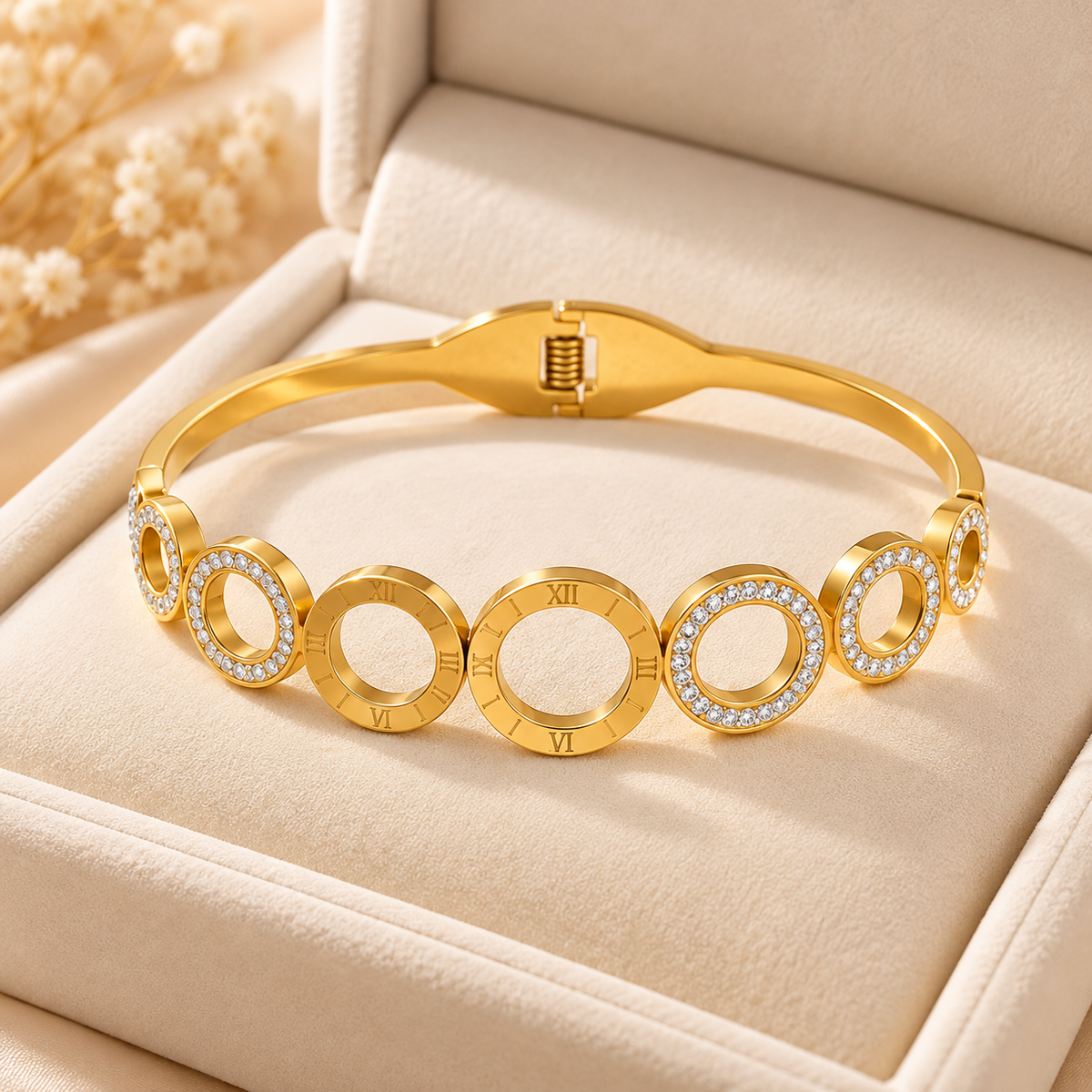 Cercle Eternel Bangle for Women - 18K Gold Plated