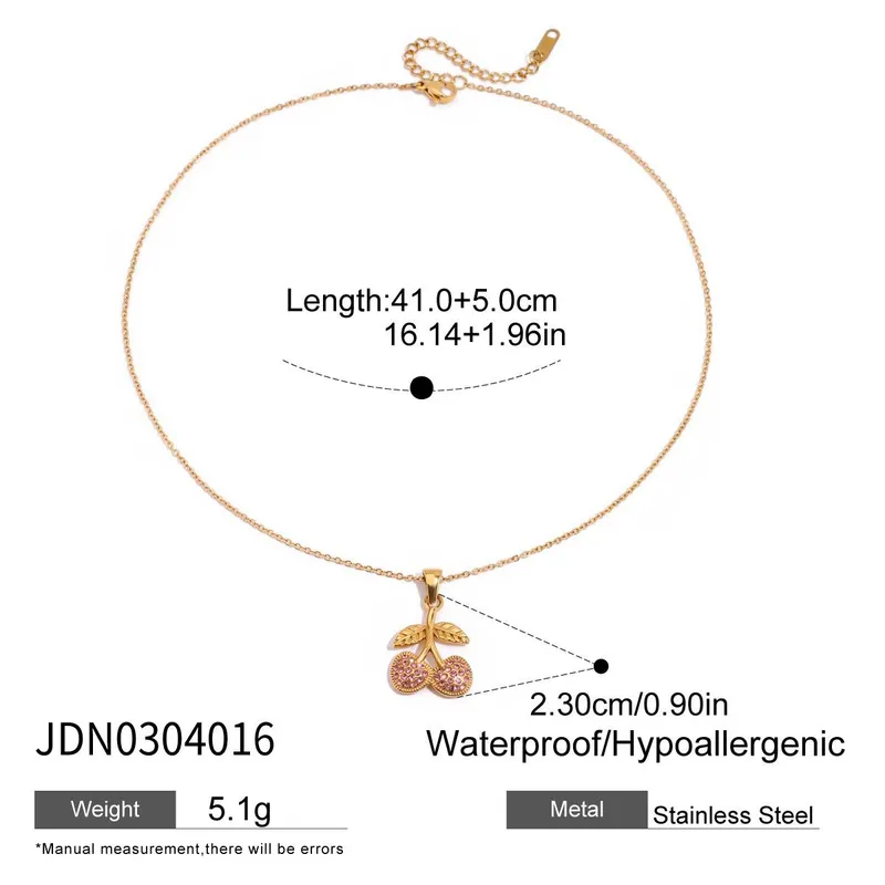Amarena Dolce Necklace for Women - 18K Gold Plated
