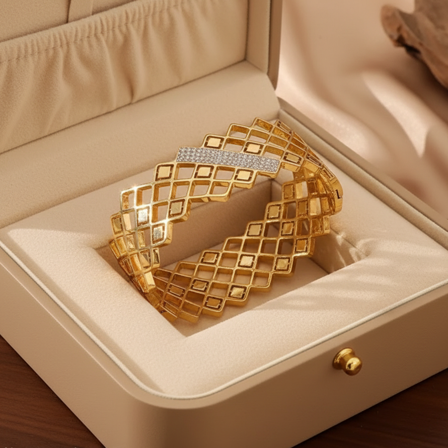 Nexora Oro Bangle For Women - 18K Gold Plated