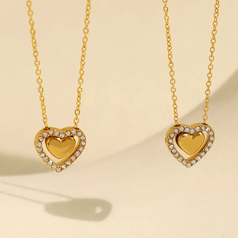 Velora Heart Necklace for Women - 18K Gold Plated