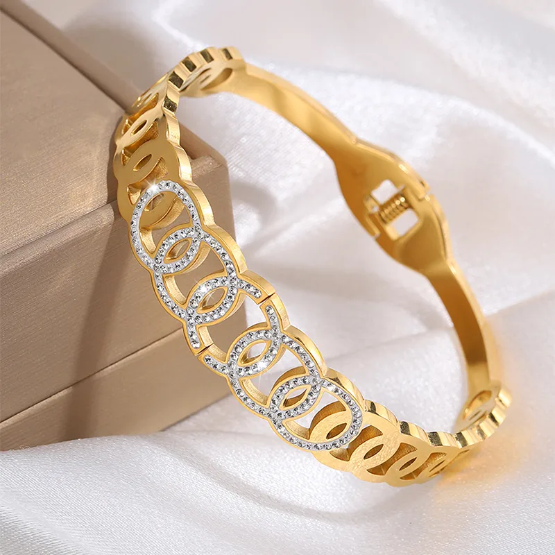 Onda Lieve Bangle for Women - 18K Gold Plated