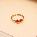 Cherry Wings Ring For Kids - 18K Gold Plated