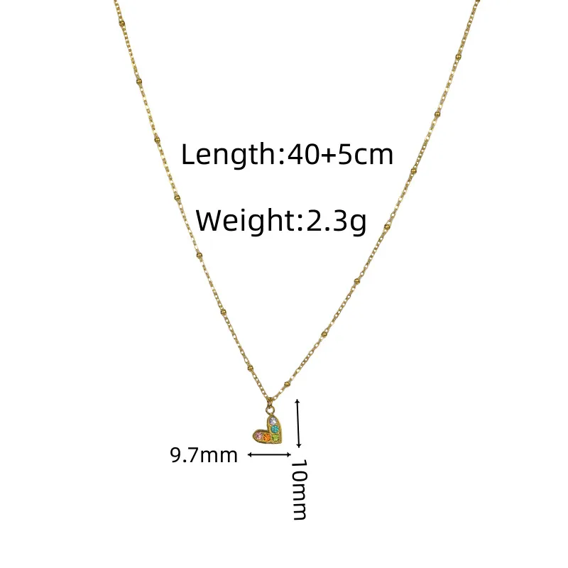 Kaleido-Heart Necklace for Women - 18K Gold Plated
