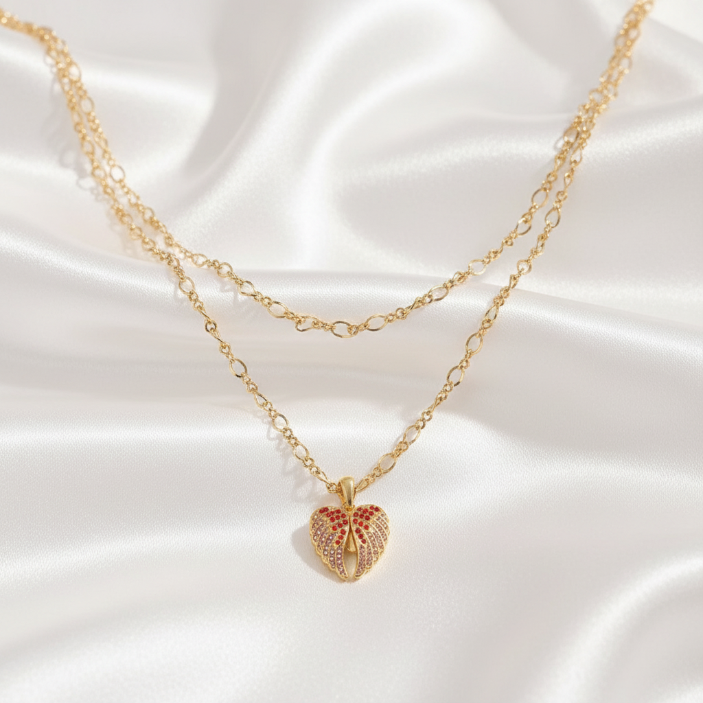 Guardian Wings Necklace For Women - 18K Gold Plated