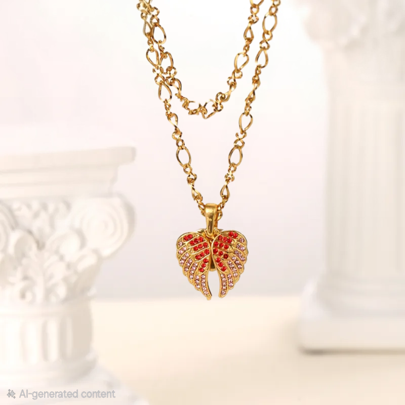 Guardian Wings Necklace For Women - 18K Gold Plated