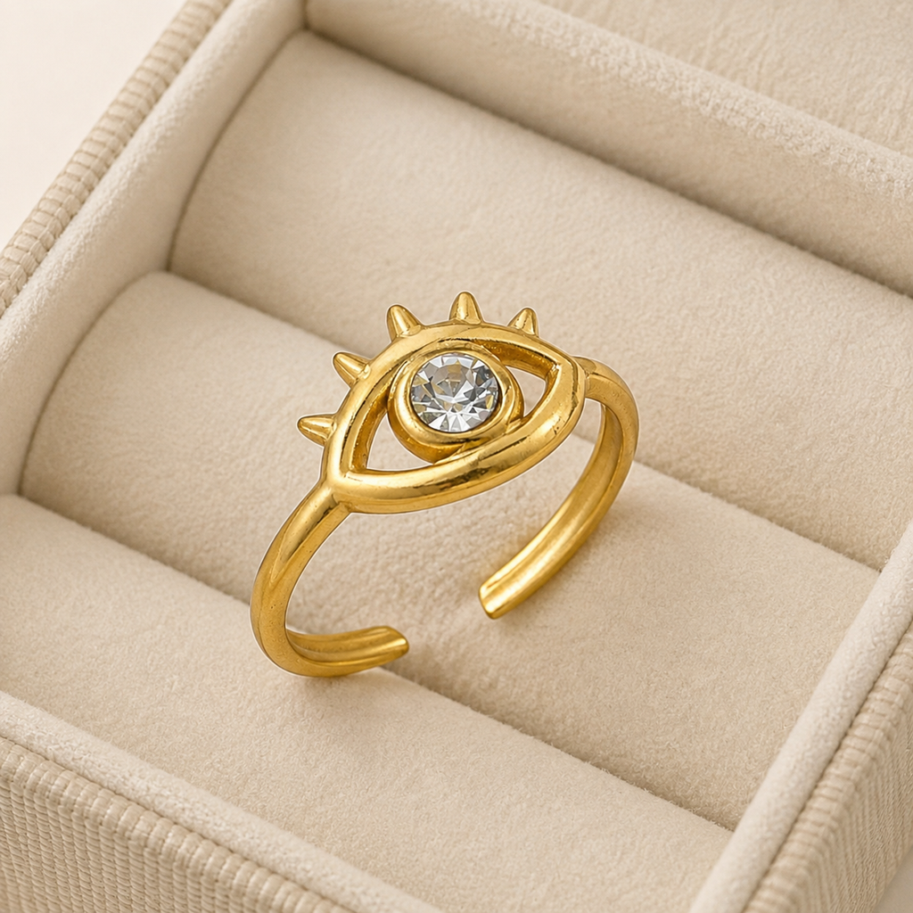 Orlena Eye Ring For Women - 18K Gold Plated