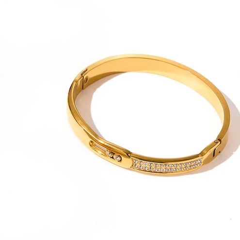Serena Glow Bangle for Women - 18K Gold Plated