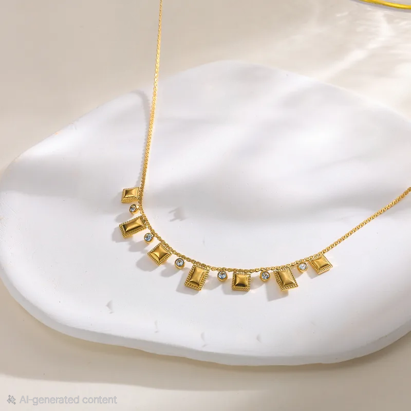 Prism Drop Necklace For Women - 18K Gold Plated