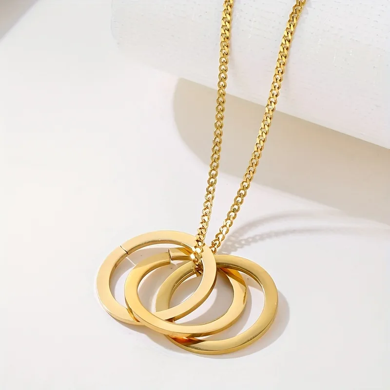 Eterna Circle Necklace For Women - 18K Gold Plated