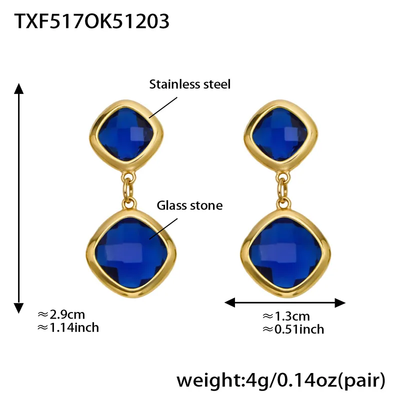 Reina Zafiro Earrings For Women - 18K Gold Plated