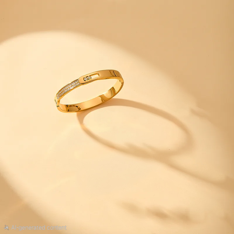 Serena Glow Bangle for Women - 18K Gold Plated