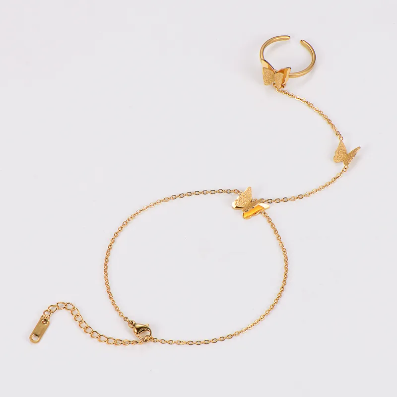 Mariposa Gold Hand Chain for Women - 18K Gold Plated