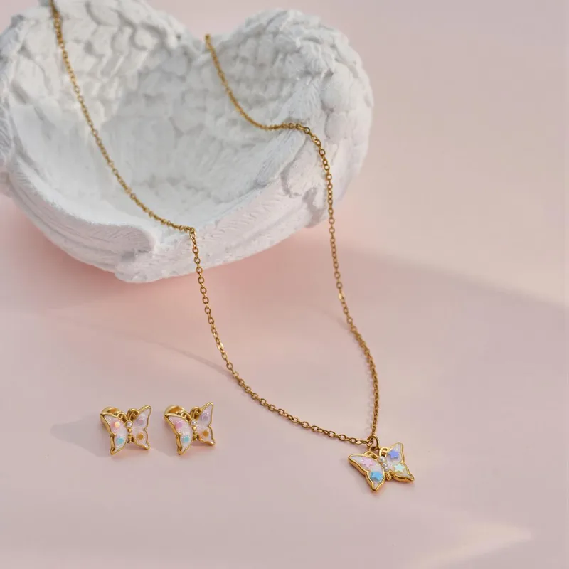 Butterfly & Star Charm Kids Jewelry Combo