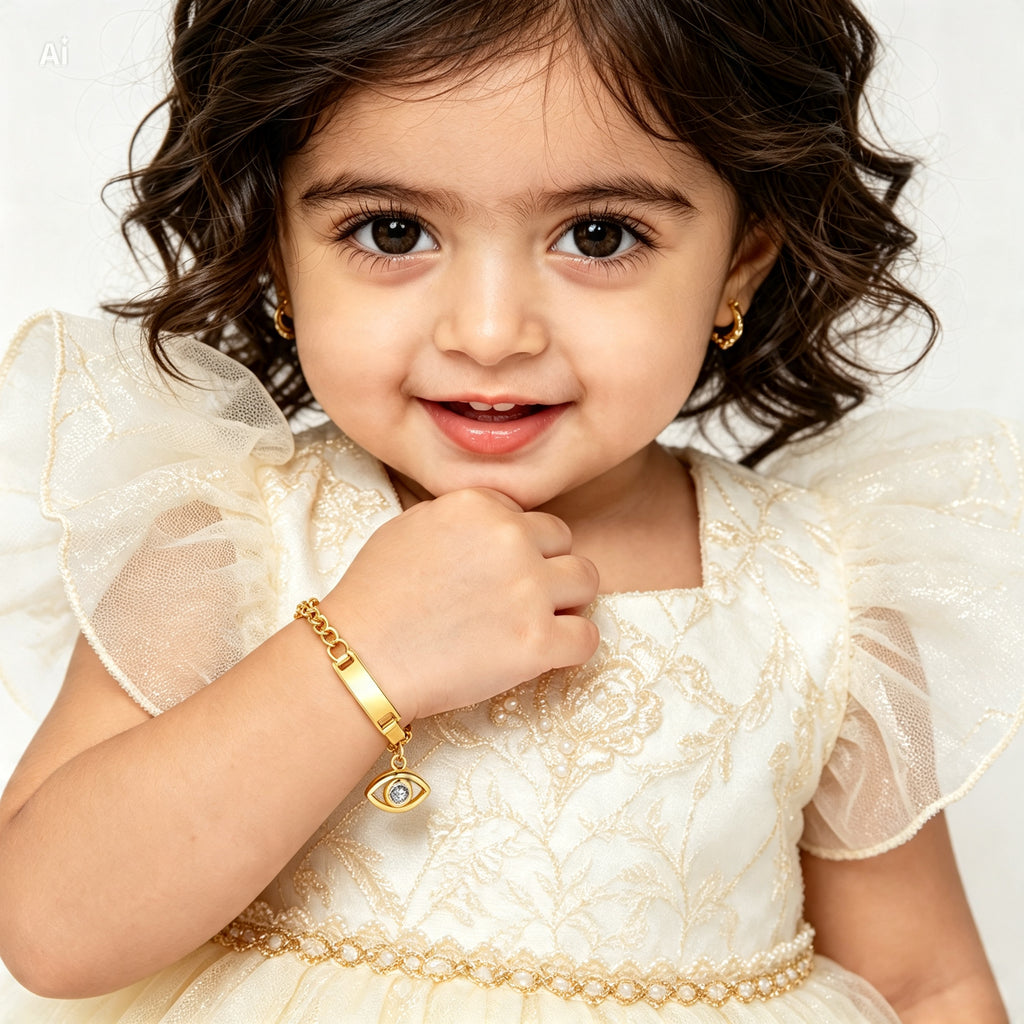 Golden Eye Bracelet For Kids - 18K Gold Plated