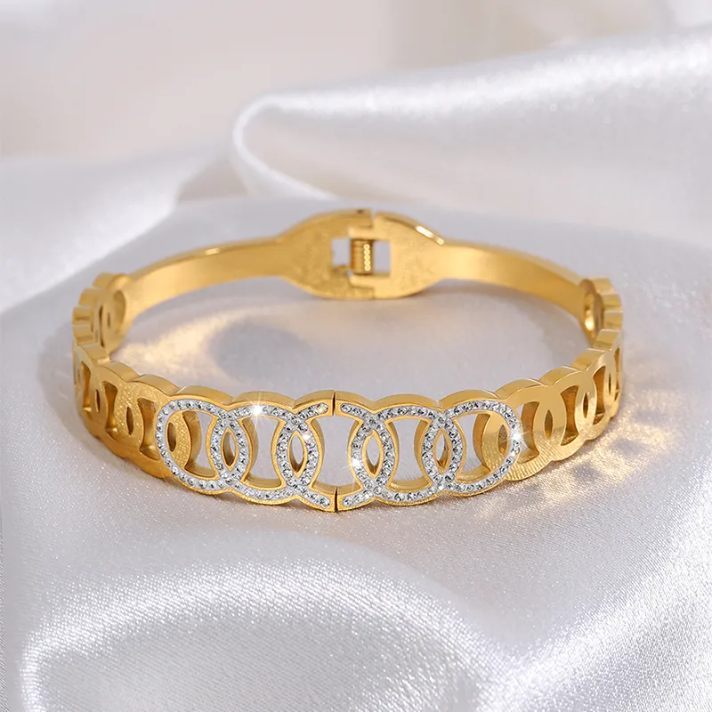 Onda Lieve Bangle for Women - 18K Gold Plated