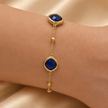 Reina Zafiro Bracelet For Women- 18K Gold Plated