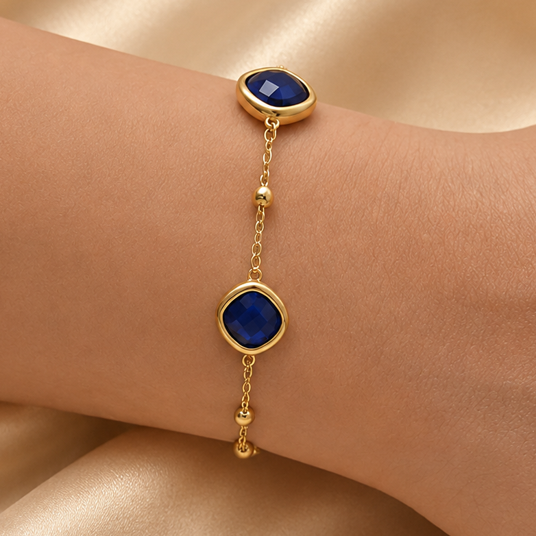 Reina Zafiro Bracelet For Women- 18K Gold Plated