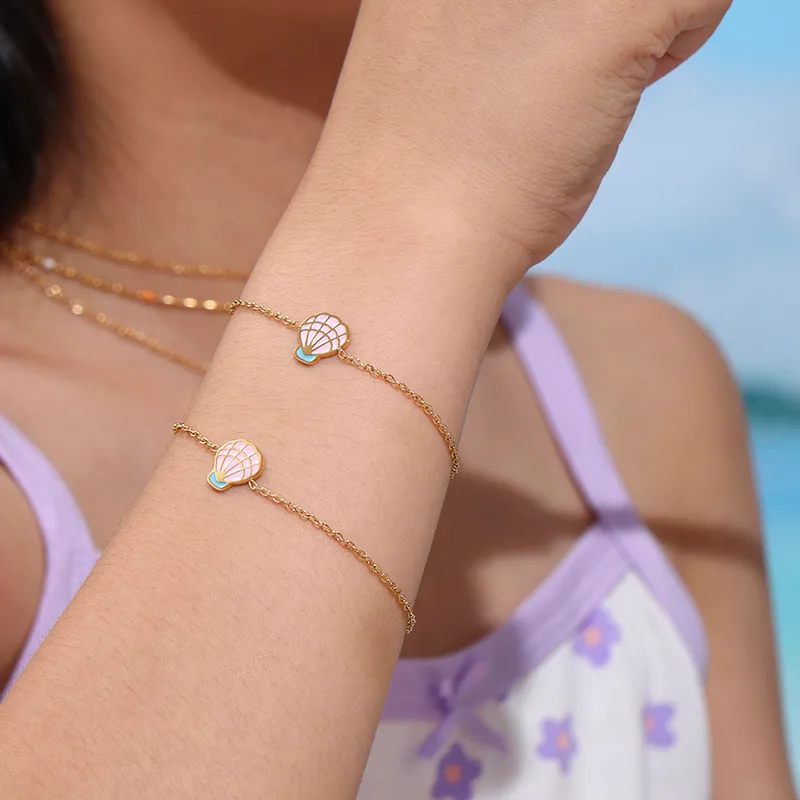 Aquaria Seashell Jewelry Set For Kids - 18K Gold Plated
