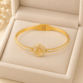 Caspar Vane Bangle for Women - 18K Gold Plated