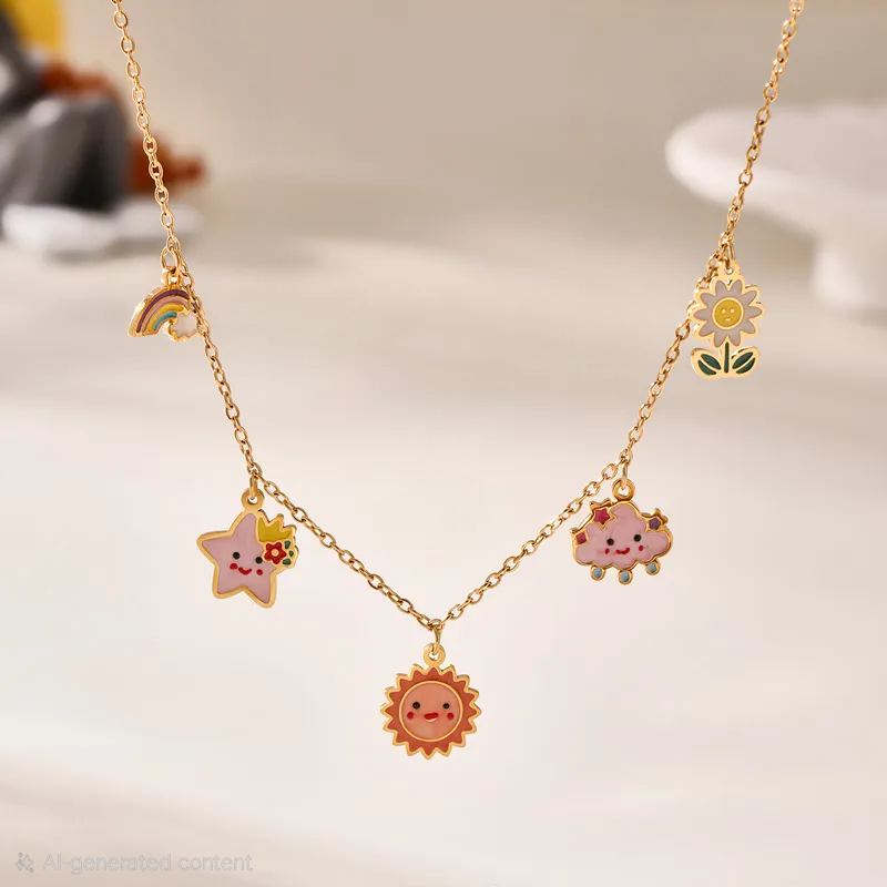 Sunny Bloom  Jewelry Set For Kids - 18K Gold Plated
