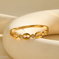 Nova Link Bangle for Women - 18K Gold Plated