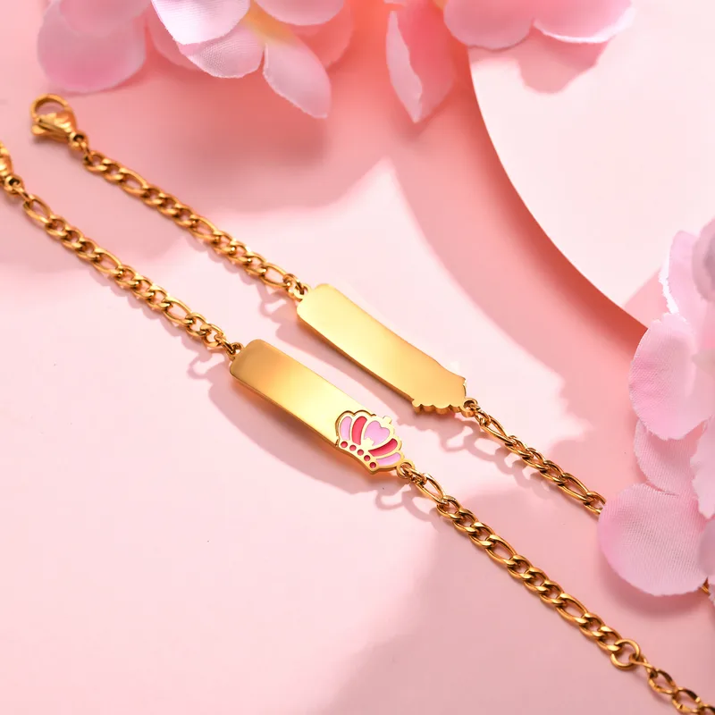Crown Charm Kids Bracelet