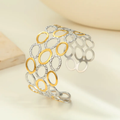 Orbis Aurea Cuff Bangle for Women - 18K Gold Plates