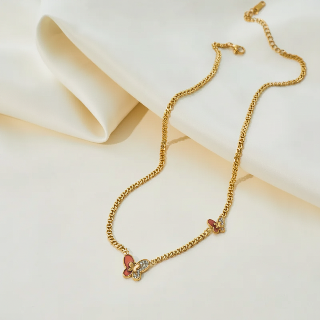Farfalla Dolce Necklace For Kids - 18K Gold Plated