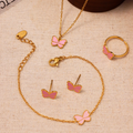Rosy Wings Full Set Jewelry For Kids - 18K Gold Plated