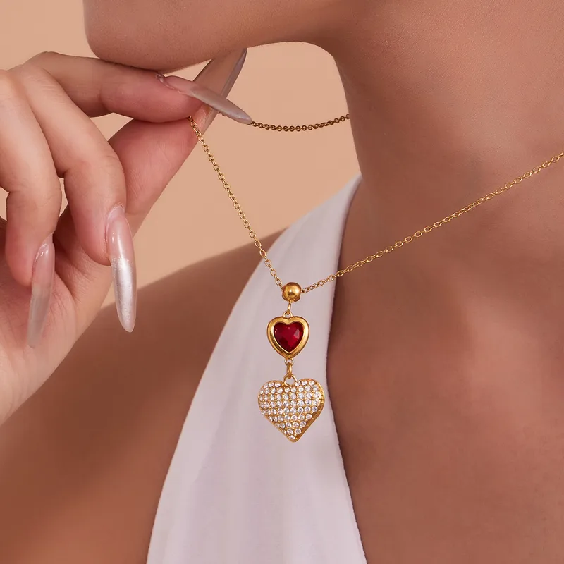 Ruby Sonata Necklace For Women - 18K Gold Plated