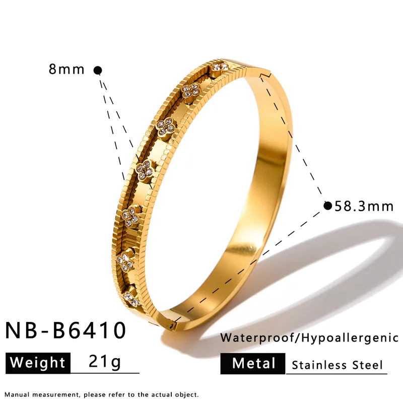 Blossom Grace Bangle for Women - 18K Gold Plated