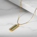 Emerald Radiance Necklace For Women - 18K Gold Plated