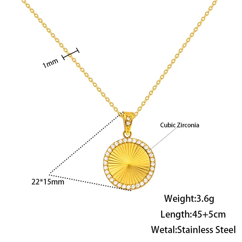 Celestial Halo Necklace for Women - 18K Gold Plated