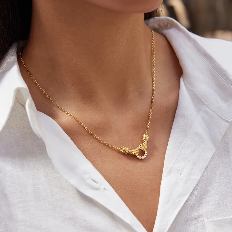 Golden Promise Necklace For Women - 18K Gold Plated