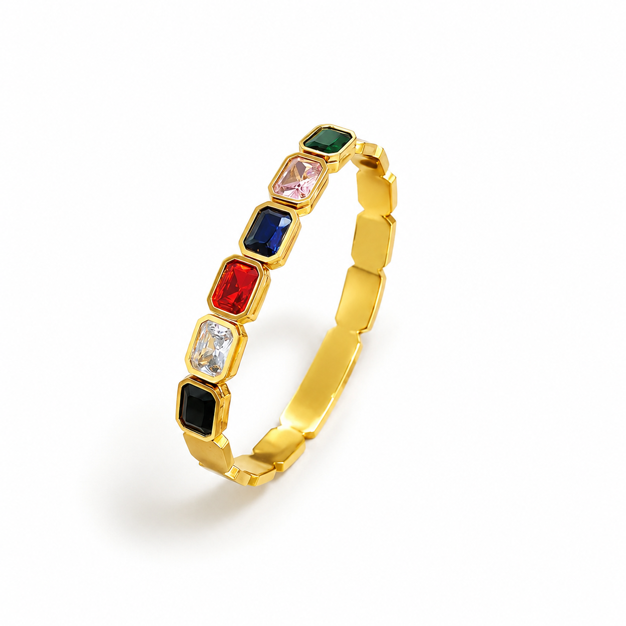 Gemma Vita Bangle For Women - 18K Gold Plated
