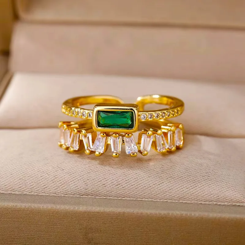 Esmera Élan Ring for Women - 18K Gold Plated