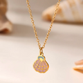 Aquaria Seashell Necklace for Kids - 18K Gold Plated