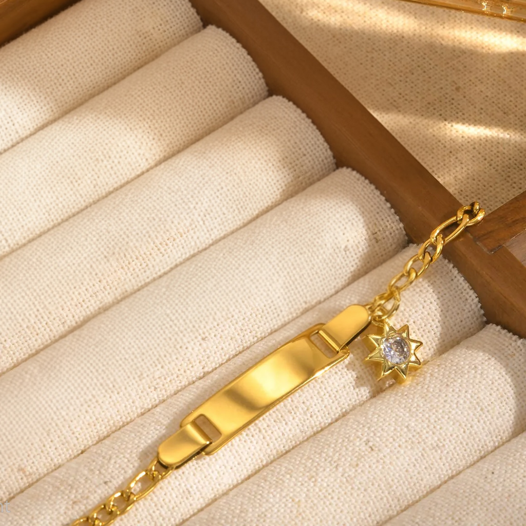 Sparkle Sun Bracelet For Kids - 18K Gold Plated