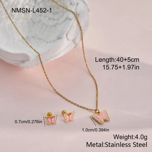 Butterfly Charm Kids Jewelry Combo