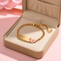 Crown Charm Bracelet For Kids - 18K Gold Plated