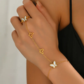 Alabaster Wing Hand Chain for Women - 18K Gold Plated