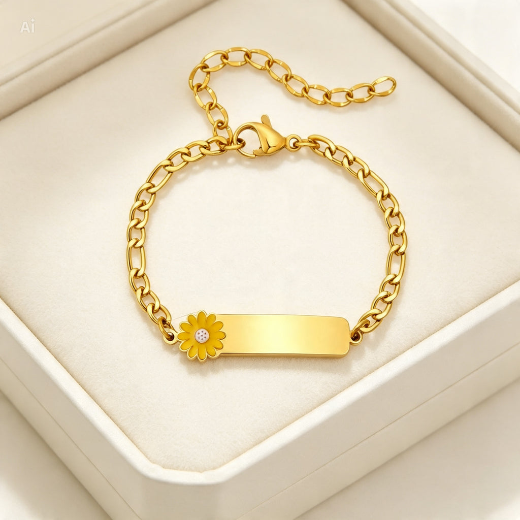 Honey Flower Bracelet For Kids - 18K Gold Plated