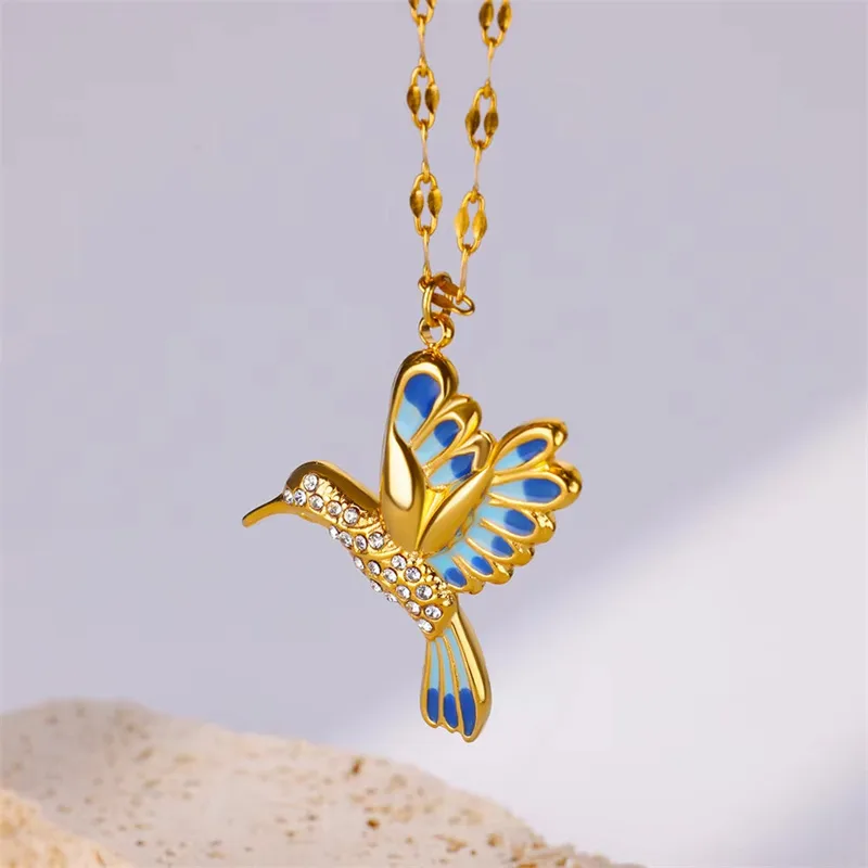 Avelia Hummingbird Necklace For Women - 18K Gold Plated