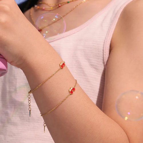 Cherry Wings Bracelet For Kids - 18K Gold Plated