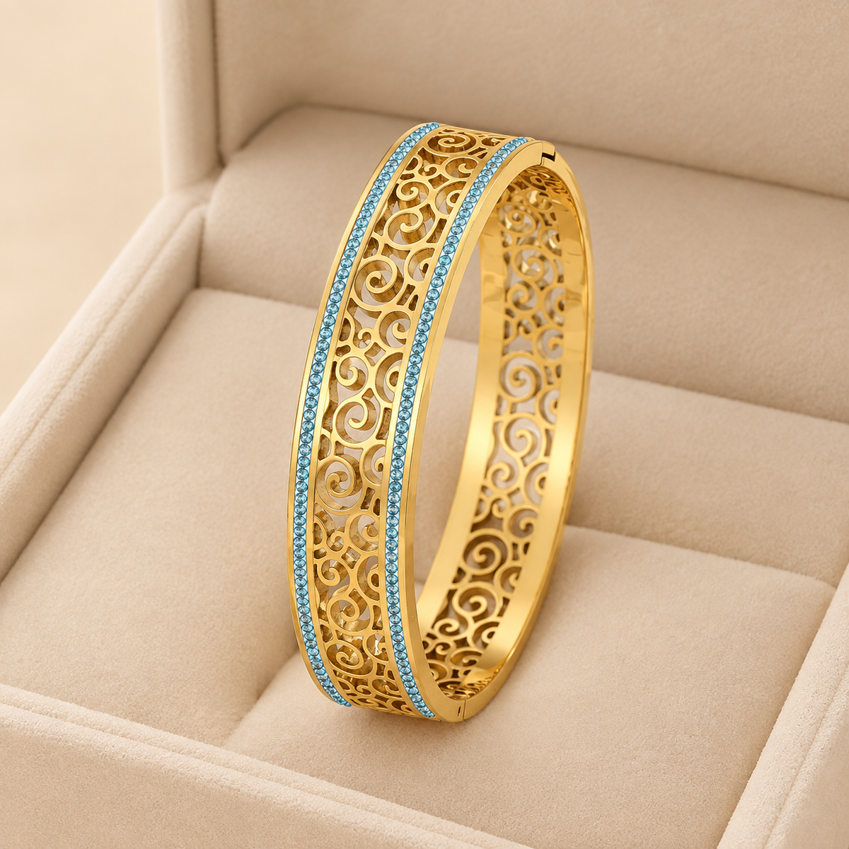 Hamilton Alize Bangle for Women - 18K Gold Plated